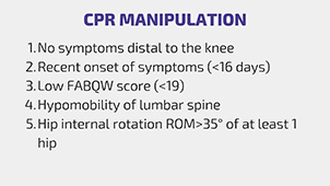 Lumbar Manipulation CPR