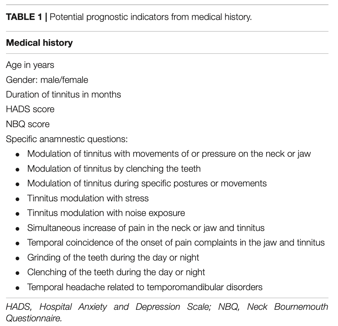 predicting a positive outcome in tinnitus