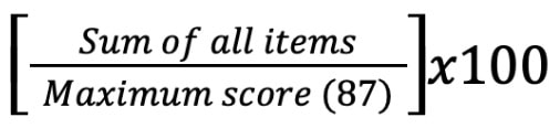 IKDC Score Calculation