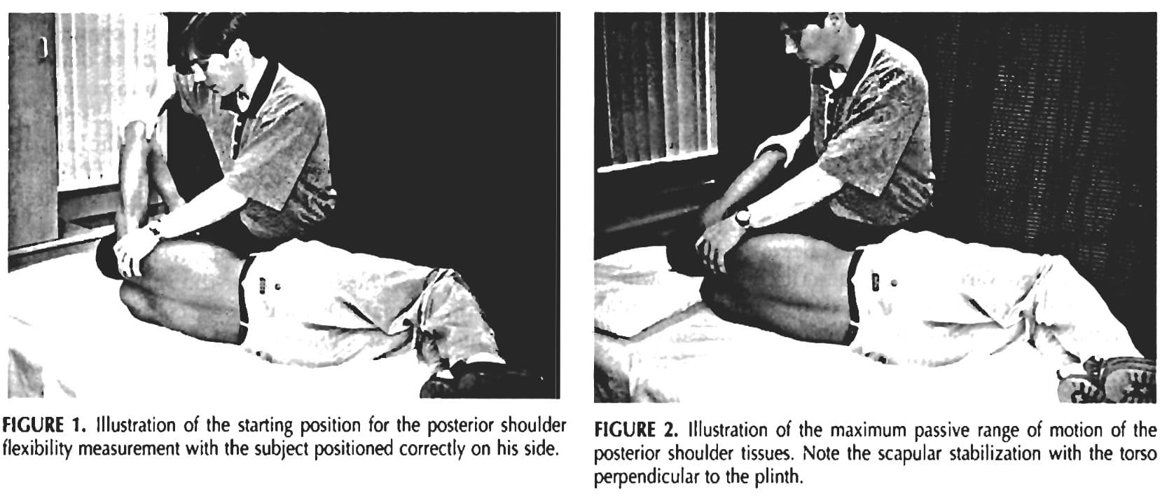 passive cross-body horizontal adduction test side-lying