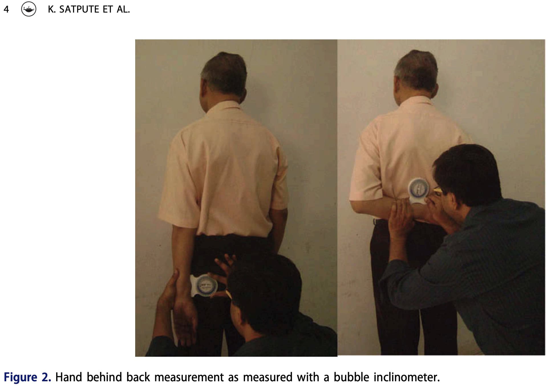active hand behind back measurement
