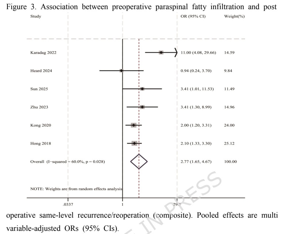 术前肌肉状况与腰椎间盘切除术结果