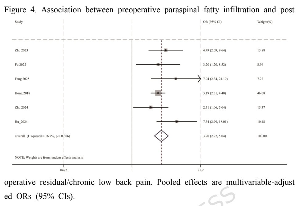 术前肌肉状况与腰椎间盘切除术结果