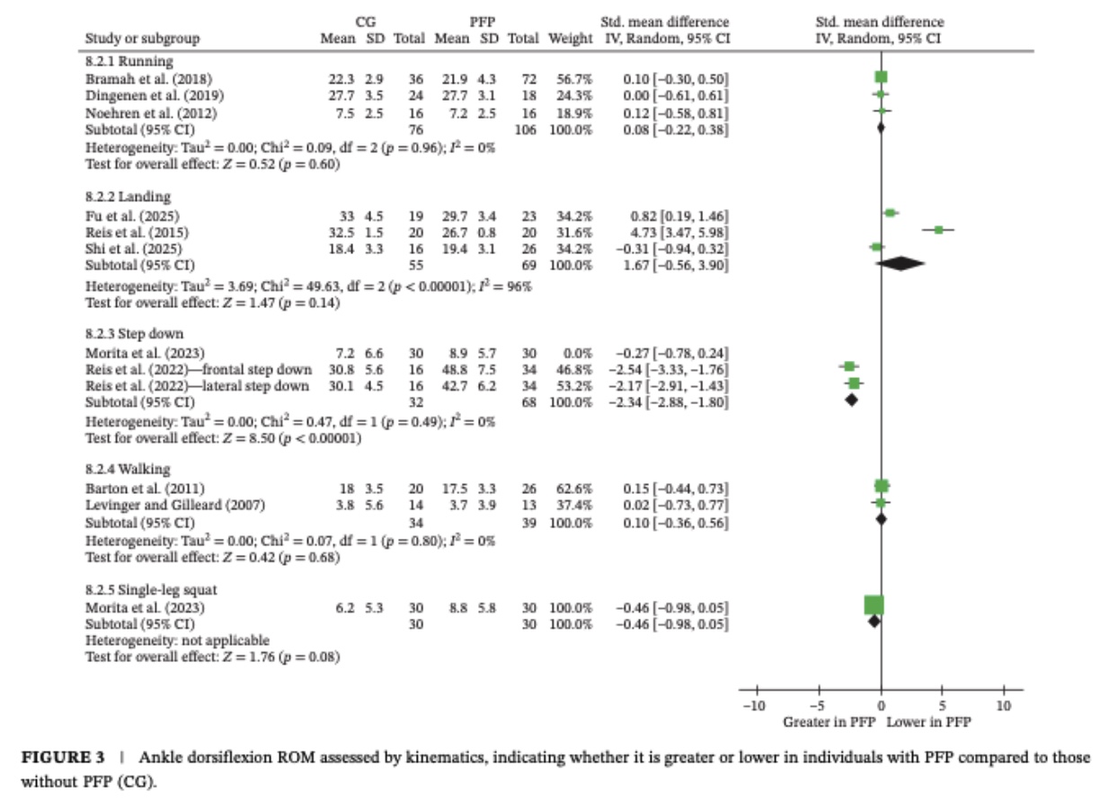 ankle biomechanics in patellofemoral pain